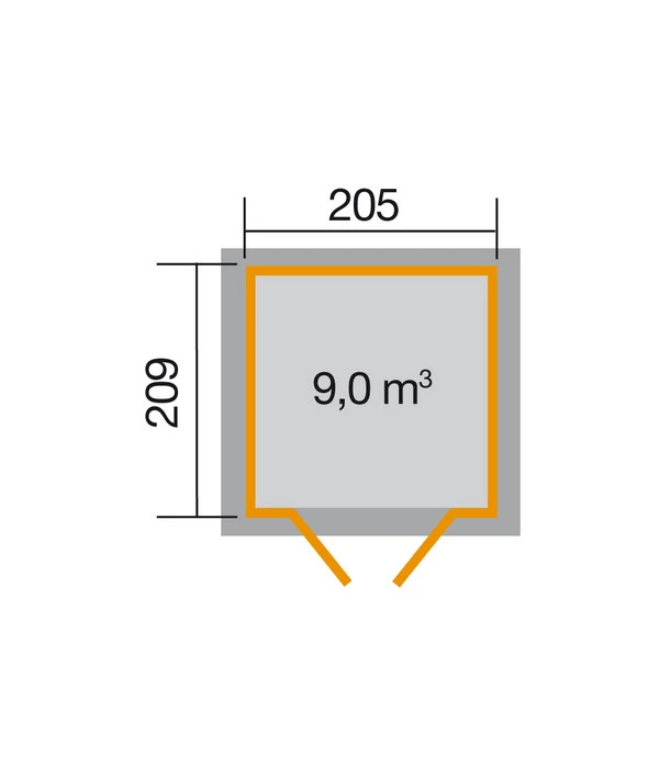 Weka Gartenhaus 226 Gr.1, Ca. B237/H252/T231 Cm 2 Weka Gartenhaus 226 Gr.1, Ca. B237/H252/T231 Cm – Bild 2