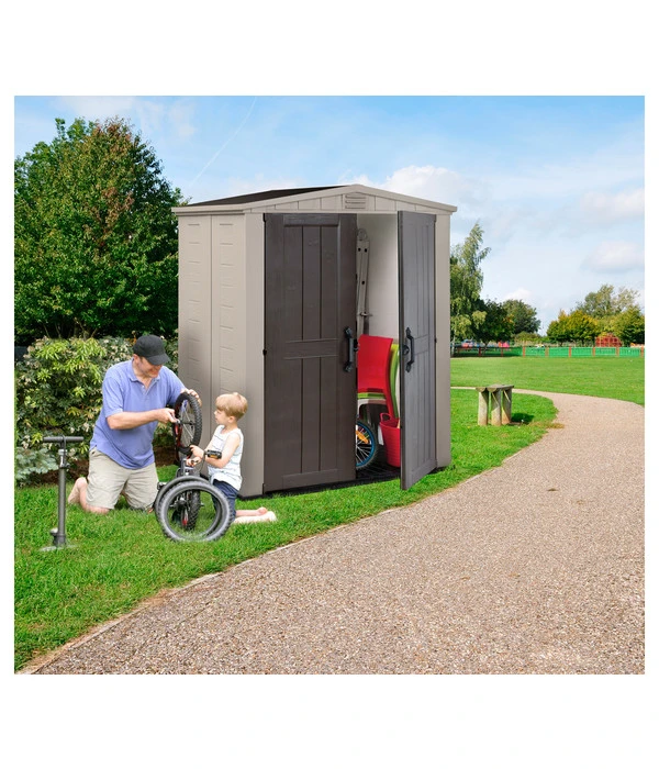 Keter Kunststoffgerätehaus Factor 6x3, Ca. B178/H208/T113,5 Cm 2 Keter Kunststoffgerätehaus Factor 6x3, Ca. B178/H208/T113,5 Cm – Bild 2