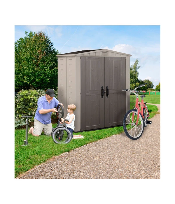 Keter Kunststoffgerätehaus Factor 6x3, Ca. B178/H208/T113,5 Cm 3 Keter Kunststoffgerätehaus Factor 6x3, Ca. B178/H208/T113,5 Cm – Bild 3