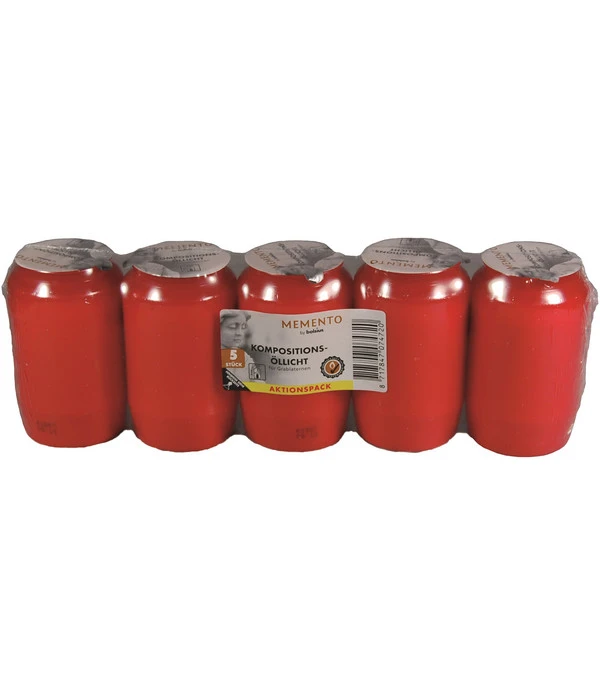 Bolsius Grab-Kompositions-Öllicht Set, 5 Stck 1 Bolsius Grab-Kompositions-Öllicht Set, 5 Stck