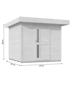 Weka Designhaus 172 Gr. 1, Ca. B275/H226/T341 Cm -Garten Sinn Verkaufsgeschäft 6854467 WE BG 001 WekaGartenhausSkizze