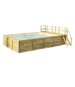 Weka Massivholzpool 595 Gr. 2, Ca. B650/H201/T490 Cm, Folie Sand