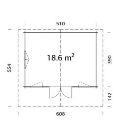 Palmako Gartenhaus Helena, Ca. B608/H290/T524 Cm -Garten Sinn Verkaufsgeschäft 6975072 WE BG 001 BlockbohlenhausHelenaNatur