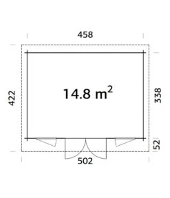 Palmako Gartenhaus Bret, Ca. B502/H249/T422 Cm -Garten Sinn Verkaufsgeschäft 6976252 WE BG 001 BBHBretNatur