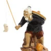 Bonsai-Figur 'Fischer', Aus Keramik