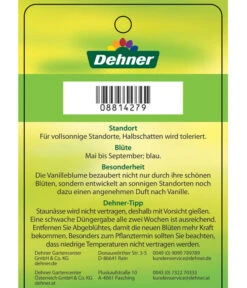 Vanilleblume -Garten Sinn Verkaufsgeschäft 8814279 Vanilleblume Etikett 2